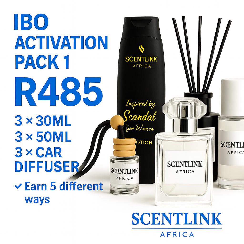 IBO (reseller) ACTIVATION PACK - 3 X 30ML, 3 X50ML , 3 X CAR DIFFUSERS — Mixed range pack with car diffusers
