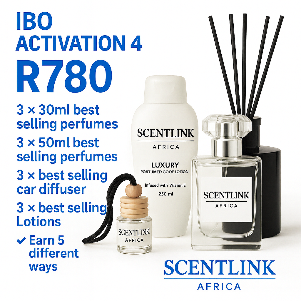 IBO (reseller) ACTIVATION PACK - 3 X 30ML, 3 X50ML , 3 X CAR DIFFUSERS, 3 x Lotions — Our biggest activation pack